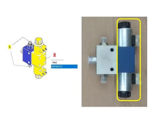 80704372 โซลินอยด์วาล์วสำหรับกระบอกปรับระดับพื้นผิว Rexroth R900561286 สำหรับรถปูยางมะตอย  คุณภาพสูง