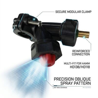 2027825 Water Plastic Spray Nozzle Black Red Oblique Spray for HD138 HD118 Road Roller Drum Sprinkler